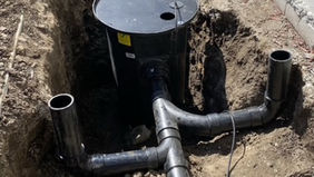 sump pump installed