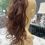 Thumbnail: Brown wavy human hair scrunchie (4) 
