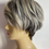 Thumbnail: Natural looking beautiful (2/14)mixed grey blonde synthetic wig 