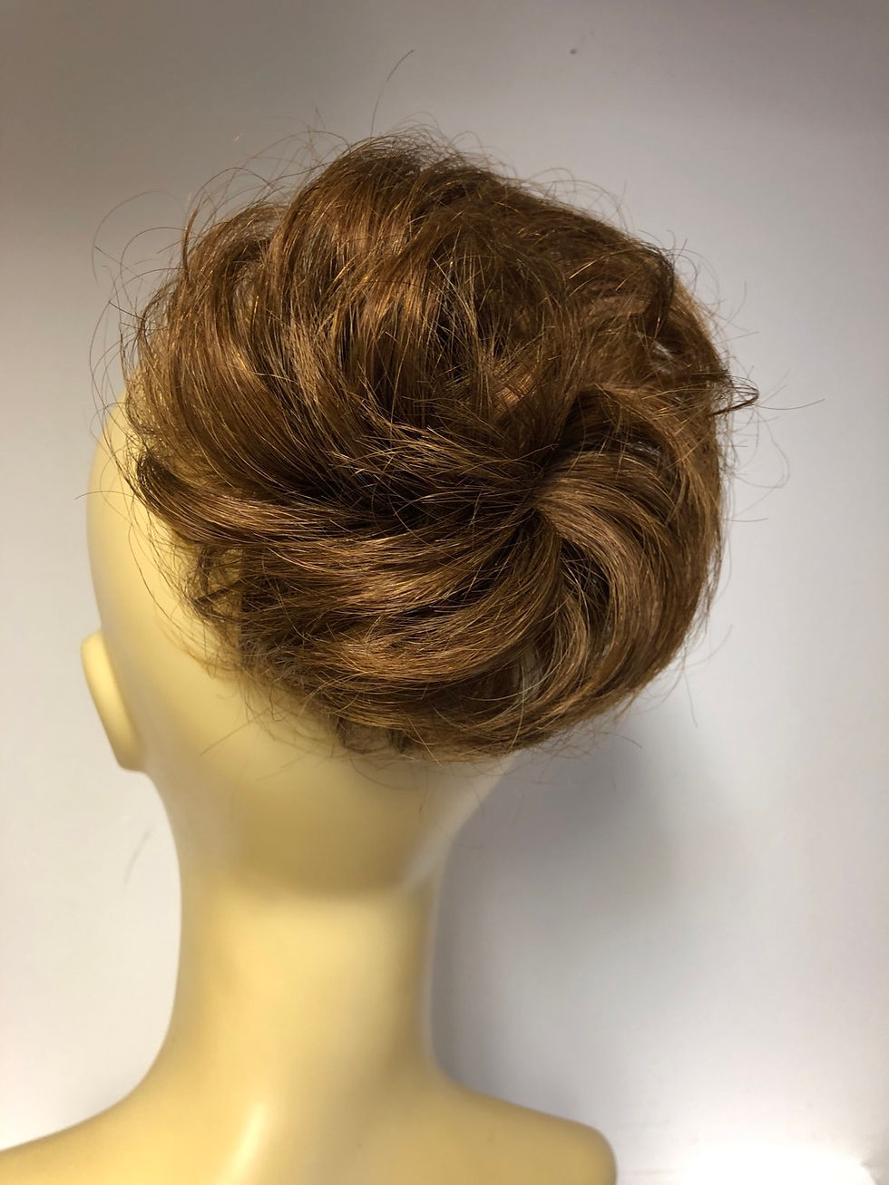 Light golden brown short human hair Scrunchie 