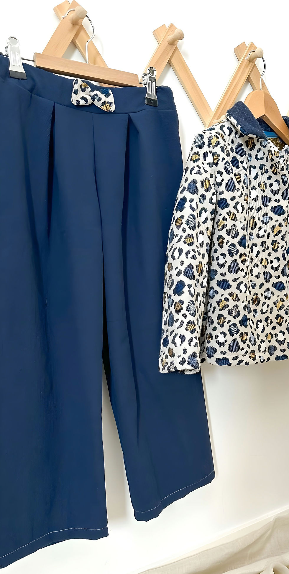 Miniature : Pantalon Théa | coton bleu marine