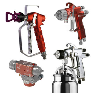 Industrial spray guns for precision coating applications.