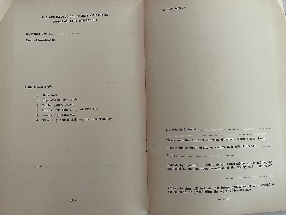 Formato para el registro de sitios arqueológicos según el Site Report System