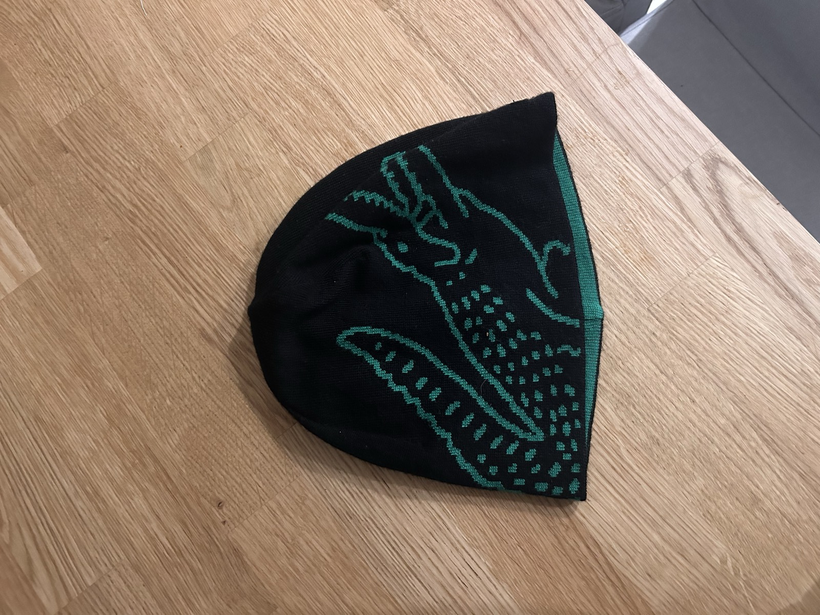 Bonnet Lacoste Crocodile Noir et Vert