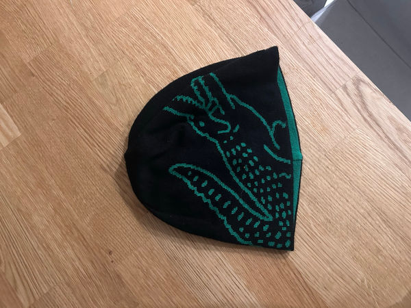 Bonnet Lacoste Crocodile Noir et Vert