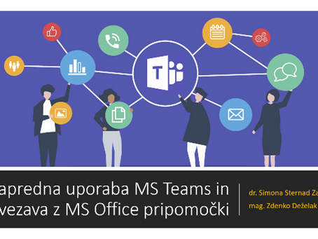Člana katedre za e-poslovanje sta izvedla delavnico "Napredna uporaba MS Teams" za zaposlene na UM
