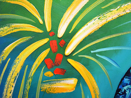 Shop the Caribbean Florida Palm Trees Paintings created by Miami Based Artist Laelanie Larach for your Home Interiors at Laelanie Art Gallery