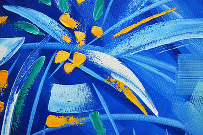 original oil painting created by Miami artist Laelanie Larach for the Life Time Miami Marathon