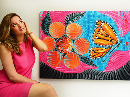 Discover the Hispanic Abstract Oil Paintings in Miami Hispanic Heritage Month by Laelanie Larach
