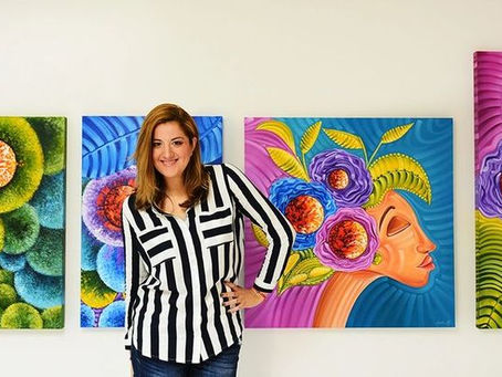 Contemporary Art in Coral Gables created by Contemporary Abstract Artist Laelanie Larach
