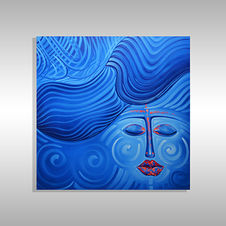 famous blue art in Miami Florida created by Miami based artist Laelanie Larach