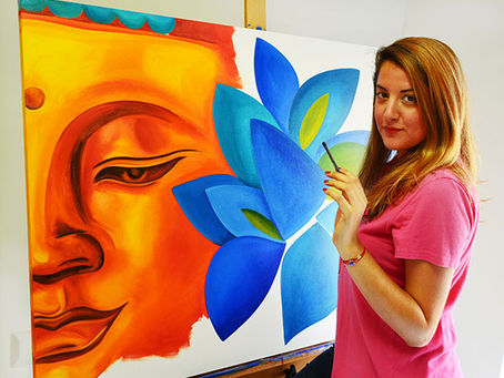 Bright Hispanic Art for Sale Online by Latina Miami Based Artist Laelanie Larach