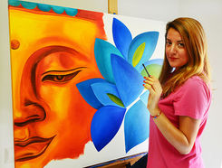 contemporary paintings in Miami Florida by Laelanie Larach