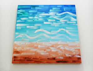 coastal contemporary fine art created by the famous contemporary abstract artist Laelanie Larach