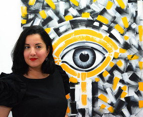 famous abstract artist Laelanie Larach in Miami Florida