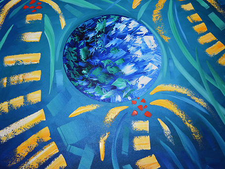 Key West Florida Palm Trees Art created by Laelanie Larach