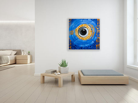 Electric Blue Contemporary Art in Florida by Contemporary Abstract Artist Laelanie Larach