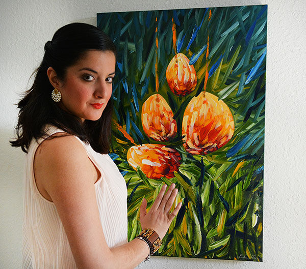 High Quality Contemporary Abstract Oil Paintings by Miami Based Artist Laelanie Larach at Laelanie Art Gallery