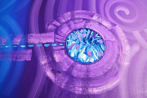 Laelanie Larach purple abstract art for sale