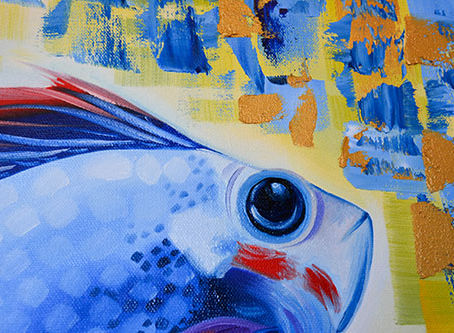 Coastal Modern Abstract Paintings in Miami Florida created by Miami Based Artist Laelanie Larach