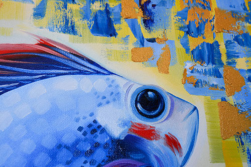 Coastal Modern Abstract Paintings in Miami Florida created by Miami Based Artist Laelanie Larach