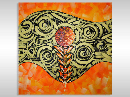 A Bright Journey Abstract Flower Art in Miami by Laelanie Larach