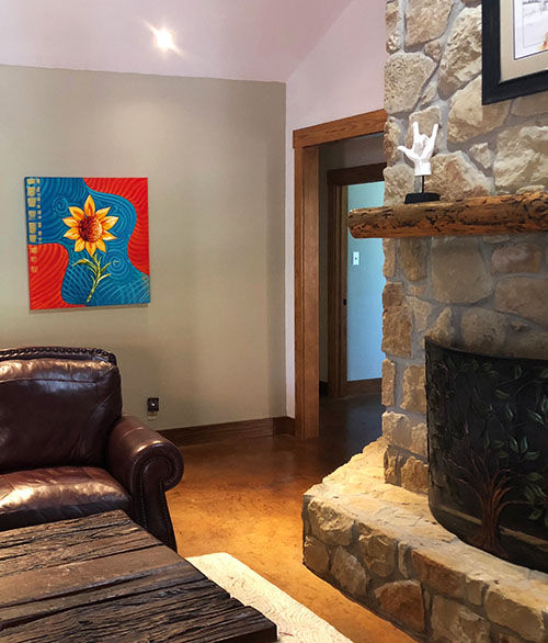 Miami Famous Flower Paintings and Palm Trees by Miami Artist Laelanie Larach