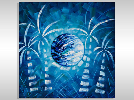 Miami Beach Palm Trees Art created by Miami Visual Artist Laelanie Larach