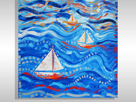 Where Can I Buy the Abstract Coastal Paintings of Laelanie Larach in Miami Florida