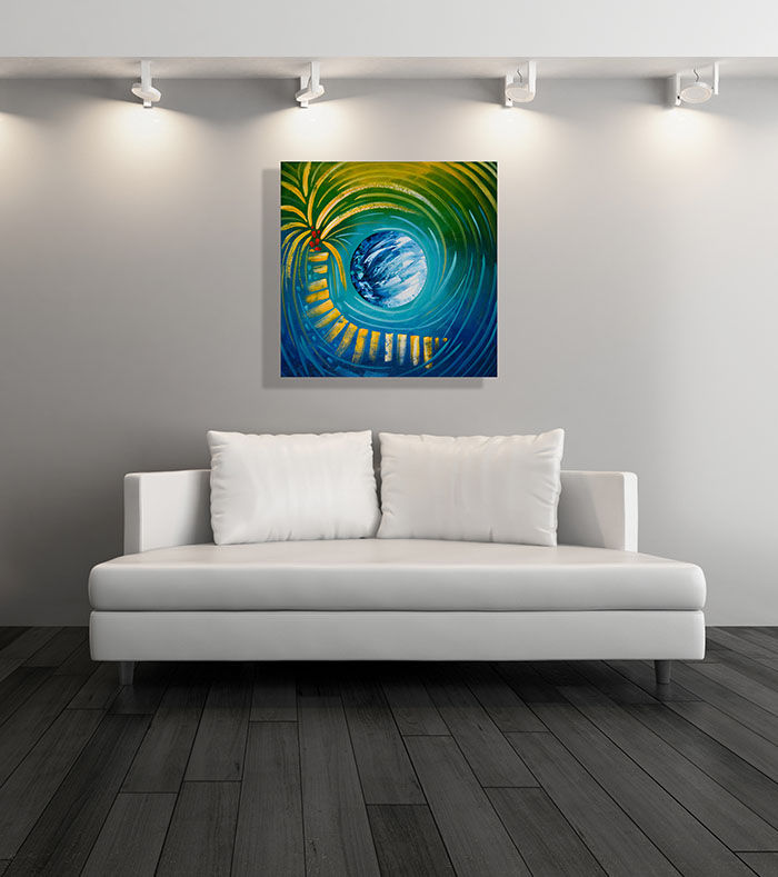 Best Top Contemporary Paintings with Palm Trees in Miami Florida created by Famous Abstract Artist Laelanie Larach