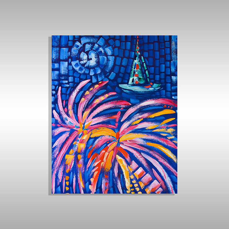Where to Buy Original Caribbean Palm Trees Artwork in Florida by Laelanie Larach