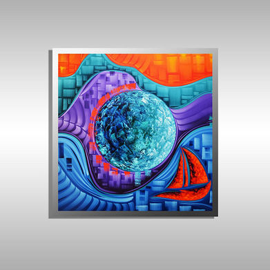 ocean art by Miami based artist Laelanie Larach
