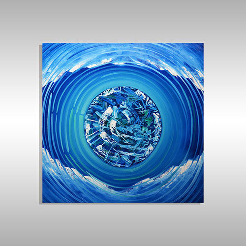 Unique Blue Abstract Paintings for Sale in Miami by Laelanie Larach