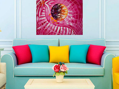 Florida Modern Paintings with Palm Trees created by Miami Based Artist Laelanie Larach