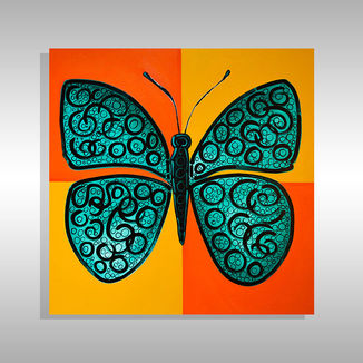 colorful butterfly art