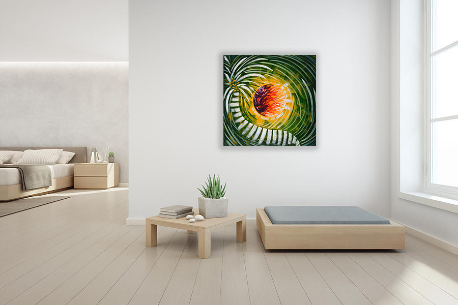 Hawaiian Abstract Palm Tree Art in Florida by Miami-based artist Laelanie Larach