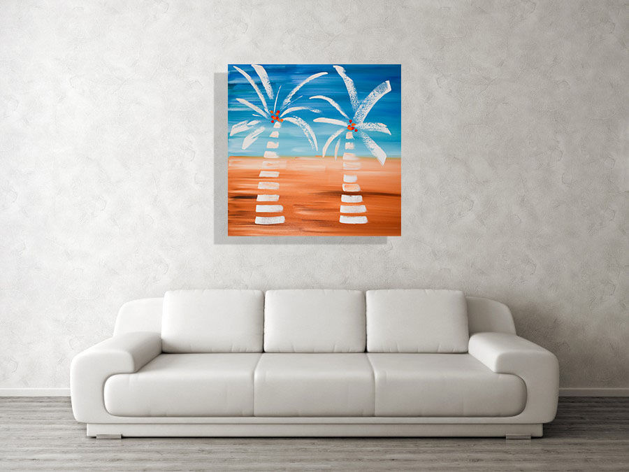 Pinturas Originales de Playa a la Venta en Doral, Florida, creadas por la Artista de Miami Laelanie Larach para Casas de Playa