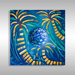 original art for sale Miami Florida created by the famous female contemporary abstract artist Laelanie Larach