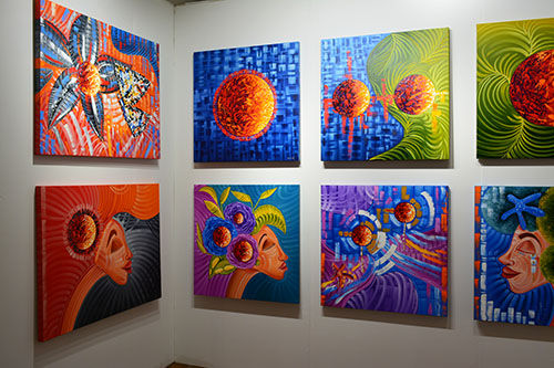 Contemporary Marine Art in Miami Florida created by Contemporary Abstract Artist Laelanie Larach for Art Basel Week Miami