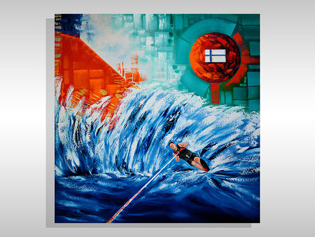 Arte Moderno Miami por la Artista Laelanie Larach al Oleo
