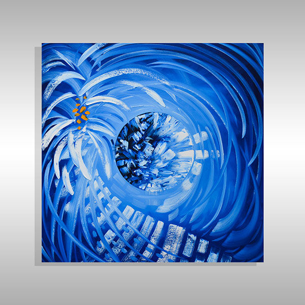 Laelanie Larach Contemporary Abstract Paintings and Blue Wall Art in Miami