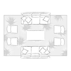 Living room rug fitting guide for handmade and handknotted rugs from Bhadohi