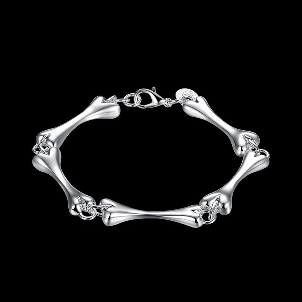 Silver Plated, Bone Bracelet