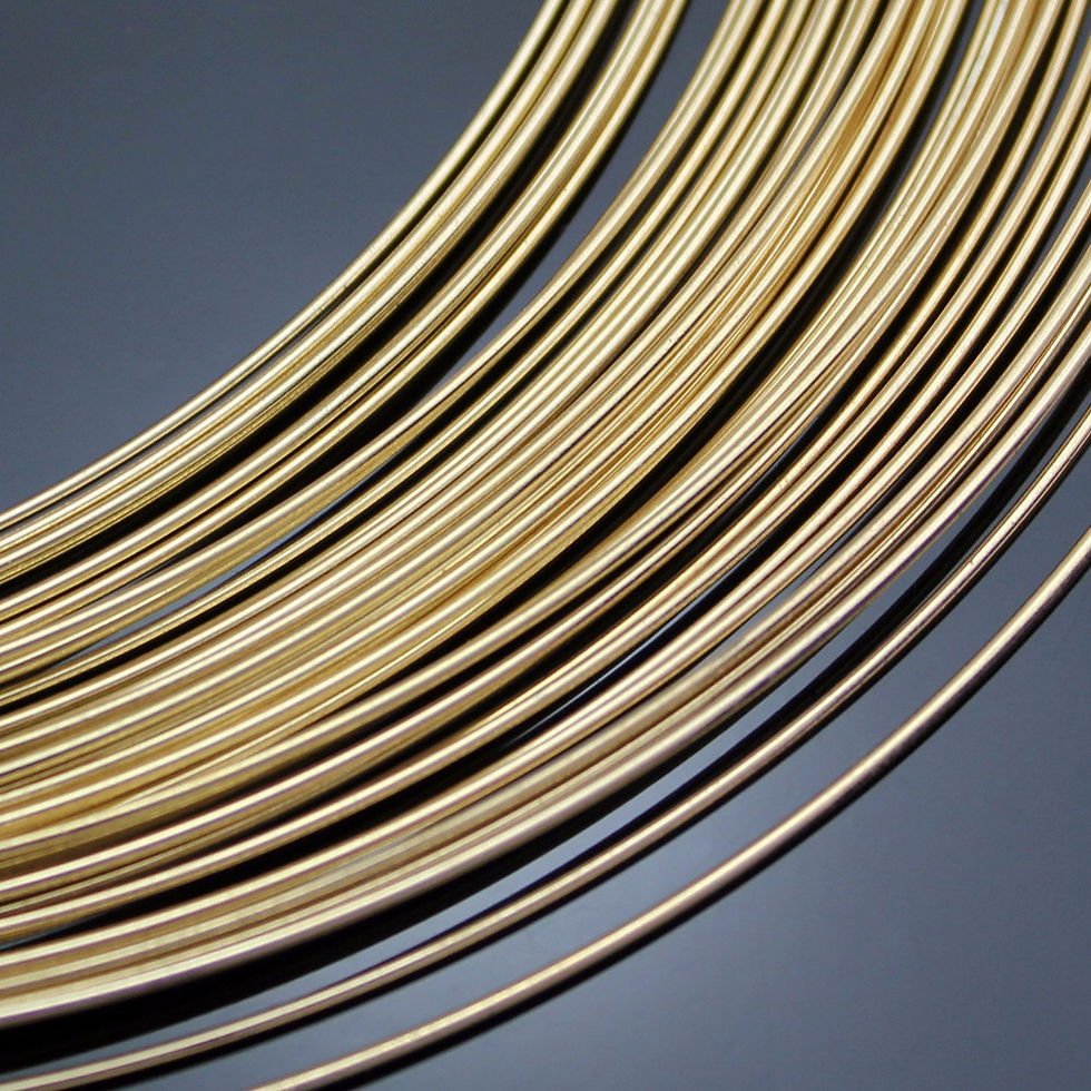 Thumbnail: Gold Plated Wire Choker Statement Necklace