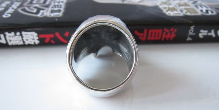 Thumbnail: Solid Silver, Art Nouveau Skull Ring