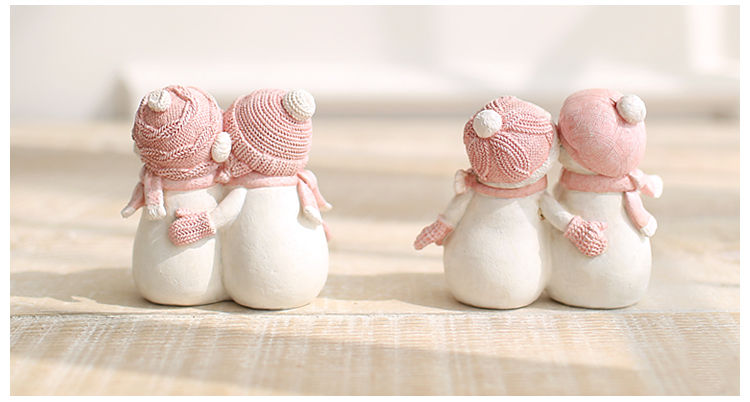 Thumbnail: Hand Painted Huggy Snowgirls, set of 4, snowman, snow