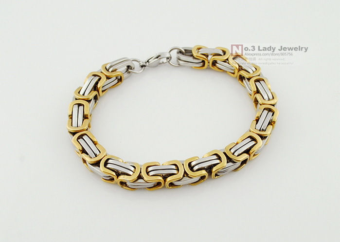 Thumbnail: Men's Gold Plated Chain Bracelet
