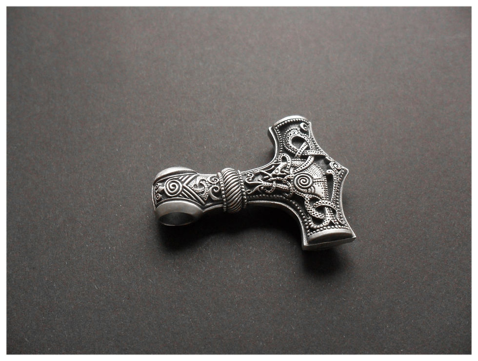 Thumbnail: Thor's Celtic Hammer (Mjolnir) , Viking Pendant Necklace