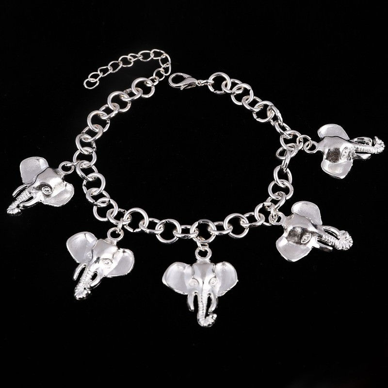 Thumbnail: Silver Plated Elephant Bracelet