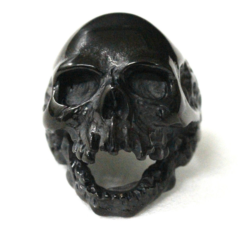 Thumbnail: Black Zombie Skull, Stainless Steel Ring